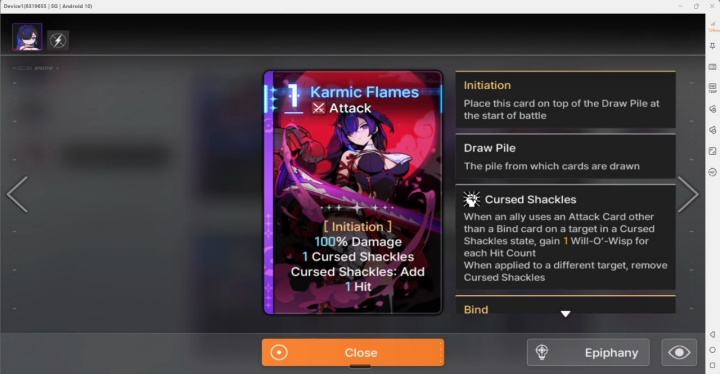 Chaos Zero Nightmare- Chizuru Karmic Flames Card- Cloud phone hands-free