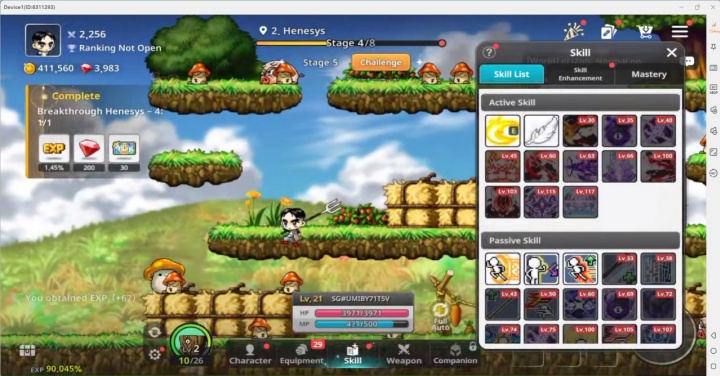 MapleStory: Idle RPG- MapleStory Idle RPG skills page- AFK without draining battery