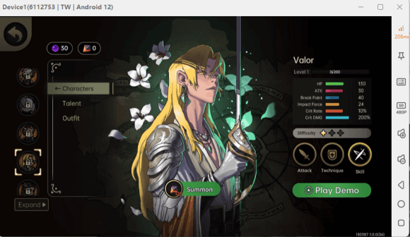 PlatyGuard: Swarm Slayer Valor class character image with stats- Low latency grinding