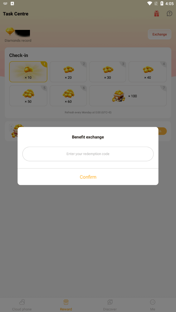 enter redemption code to redeem diamonds - LDCloud