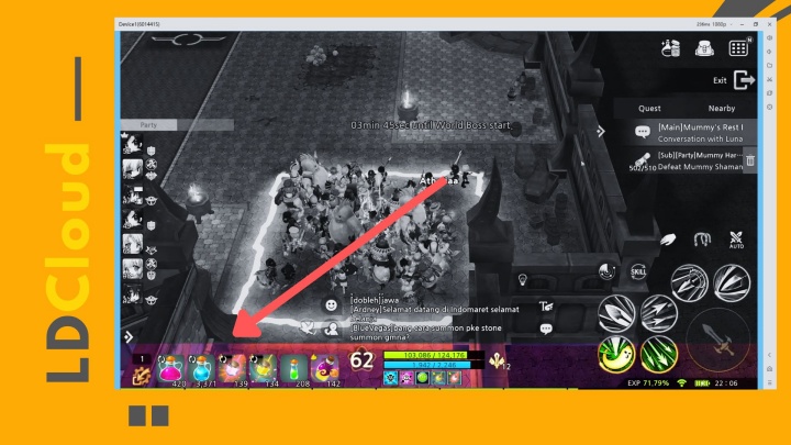 Luna M：ID- Gambaran jelas potion otomatis agar bisa dipakai saat afk farming di Luna M: Indonesia- Alat Pembukaan Multi-Game