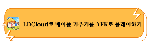 LDCloud로 메이플 키우기를 AFK로 플레이하기