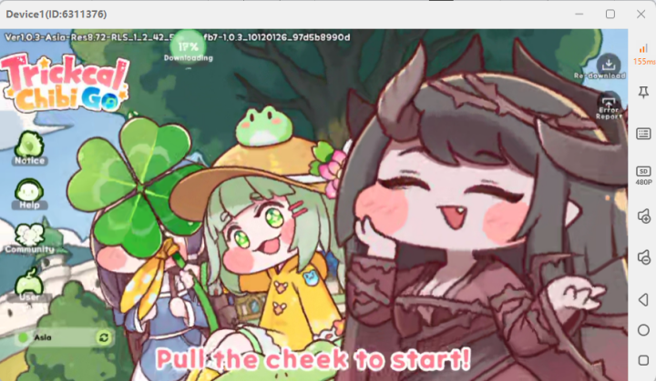 Trickcal: Chibi Go cover photo while loading the game on LDCloud- AFK Software