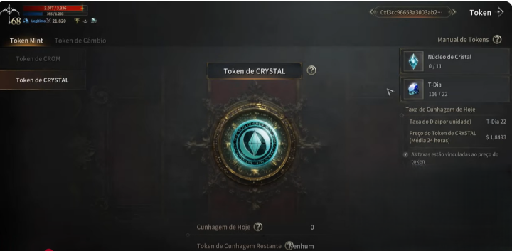 ROM:Golden Age- Crystal token logo and details indicating ROM: Golden Age crystal farming- Virtual Phone
