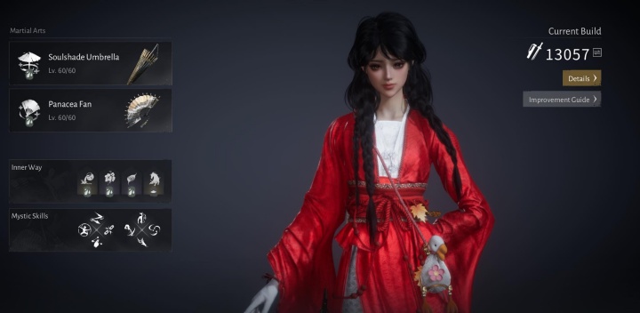 Where Winds Meet build with the soulshade umbrella and panacea fan martial arts- Android Virtual Phone 