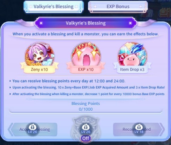 Ragnarok V: Return- Sistem Blessing untuk EXP Tambahan- LDCloud