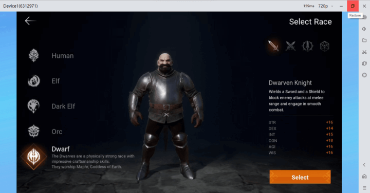 Image showing the details of the Dwarf race in Lineage2M
