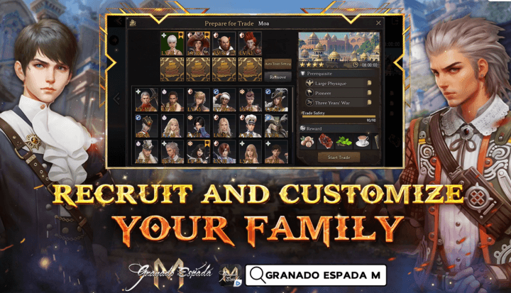 Granado Espada M- team customization interface for farming- Android Virtual Phone 
