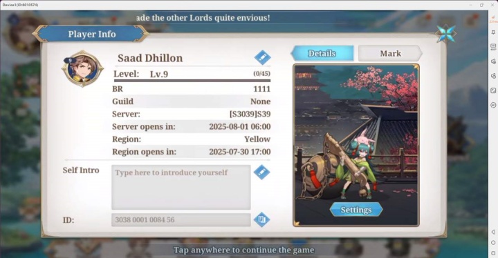Samkok Fantasy- player information with LDCloud- AFK Software