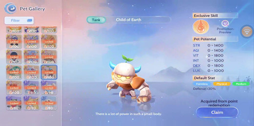 Child of Earth - A-Tier Pet in Ragnarok Origin Global - LDCloud Android Emulator Online