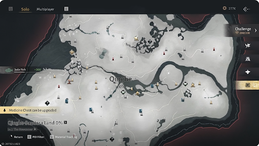 Where Winds Meet Qinghe map for exploration- Low latency grinding