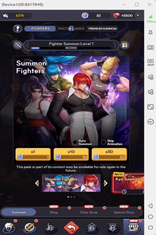 The King Of Fighters AFK summon system - Virtual Phone