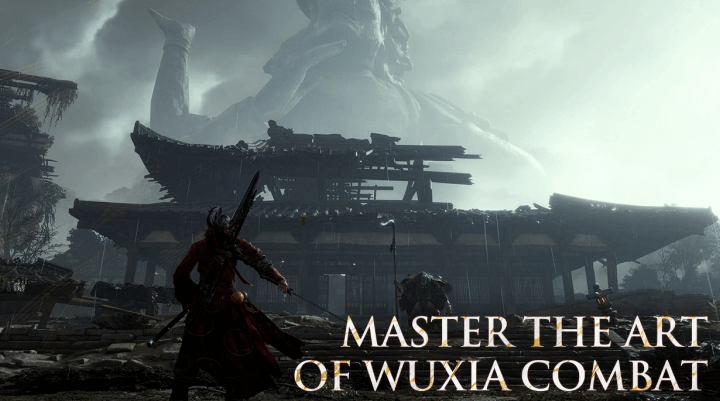 A cover photo showing a Where Winds Meet combat scene- Low latency grinding Game AFK Tool