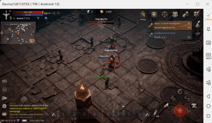 Golden Age on CROSS AFK farming session in progress- Virtual Phone