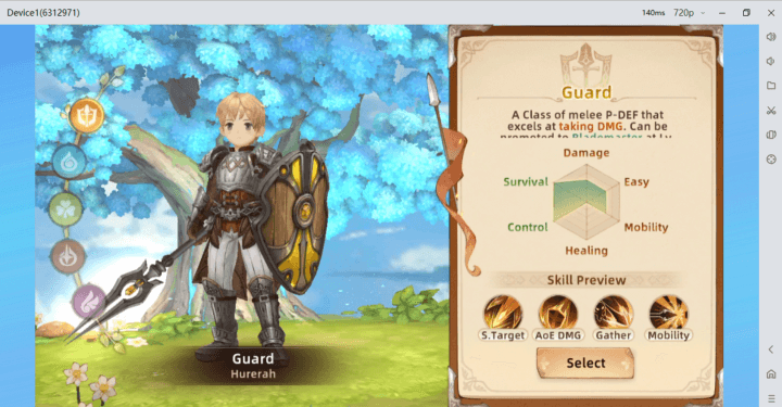 Tree of Savior: NEO- Image showing Tree of Savior: NEO Guard class details-LDCloud 