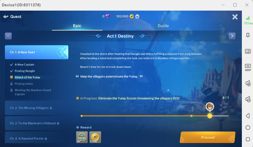Blade & Soul Heroes quest details - Low latency grinding