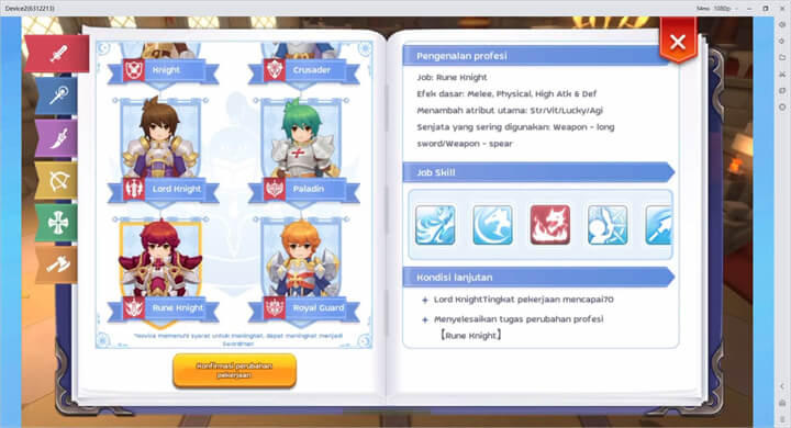 Kelas PvE Ragnarok M: Classic Tier A: Knight - LDCloud