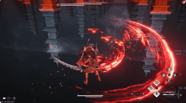 Where Winds Meet Qianye the Witch boss fight scene- Android Virtual Phone