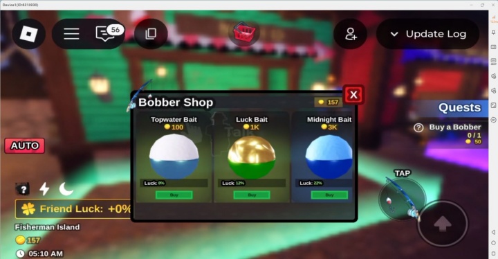 Roblox Fish it- Bobbers shop in Fish It- 24/7 hosting