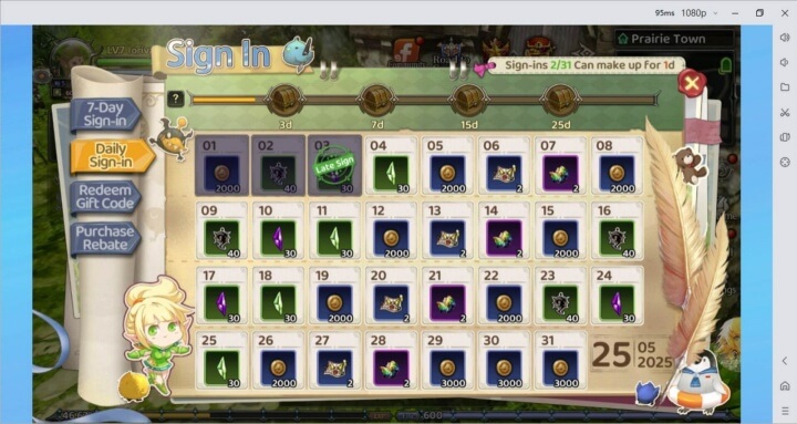 Dragon Nest: Rebirth of Legend's daily login rewards - LDCloud