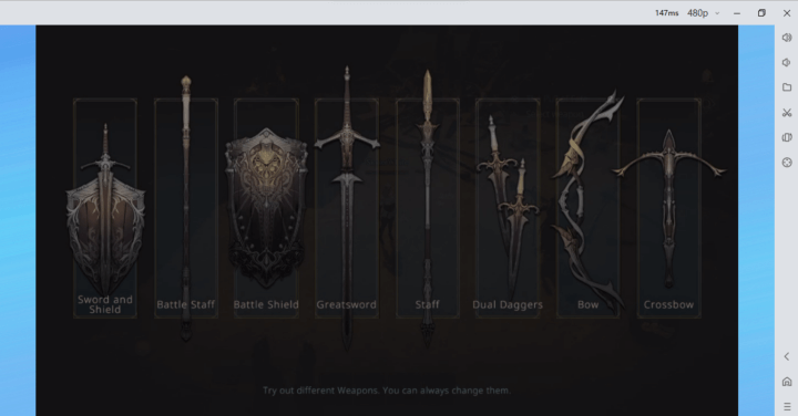 LORDNINE: Infinite- Image showing different LORDNINE: Infinite weapons to choose for your character- AFK Tool 