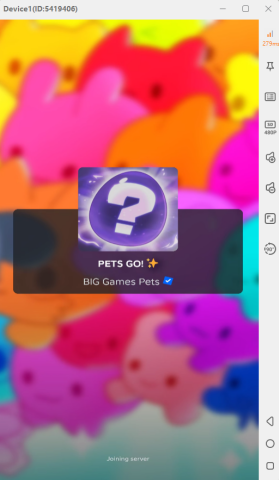 Pets Go cover photo on Roblox while loading the game- Batch account grinding,