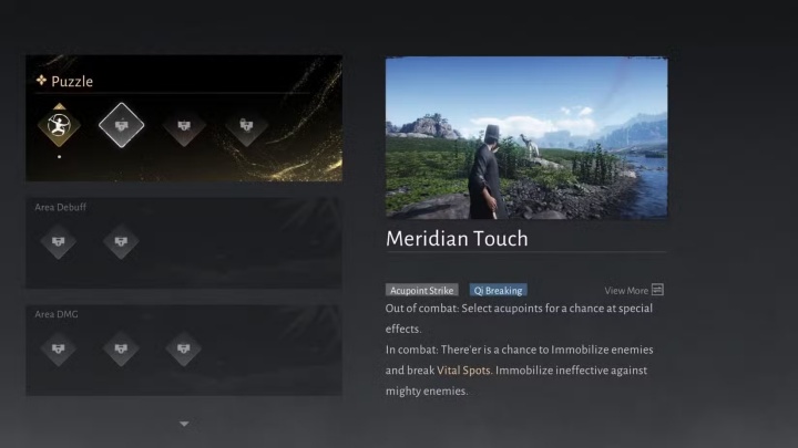 the details of a Where Winds Meet general Mystic Art named Meridian- Cloud phone hands-free