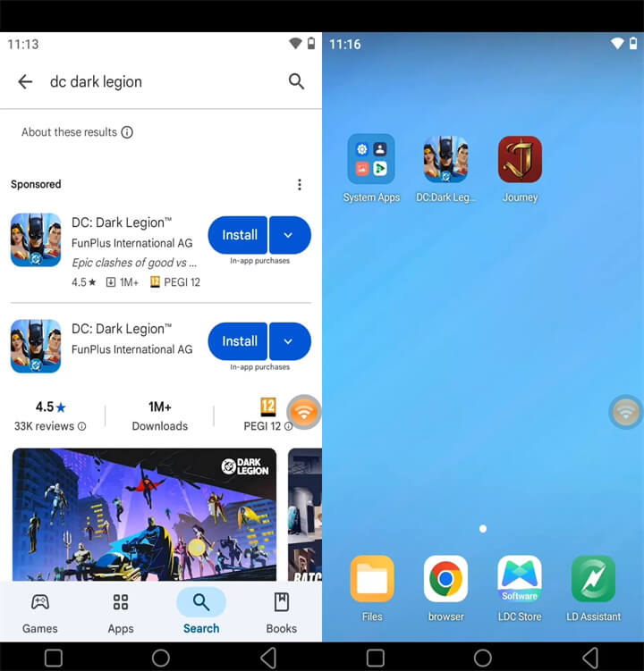 Download DC: Dark Legion on LDCloud - LDCloud Virtual Phone