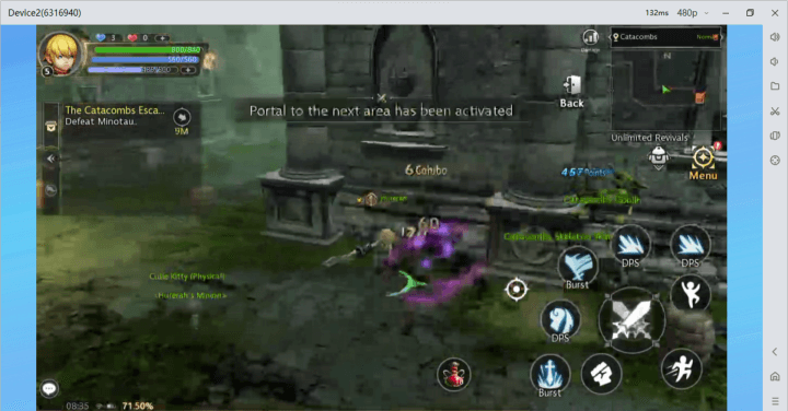 Dragon Nest: M Classic- gameplay screenshot showing basic gameplay controls- AFK Software