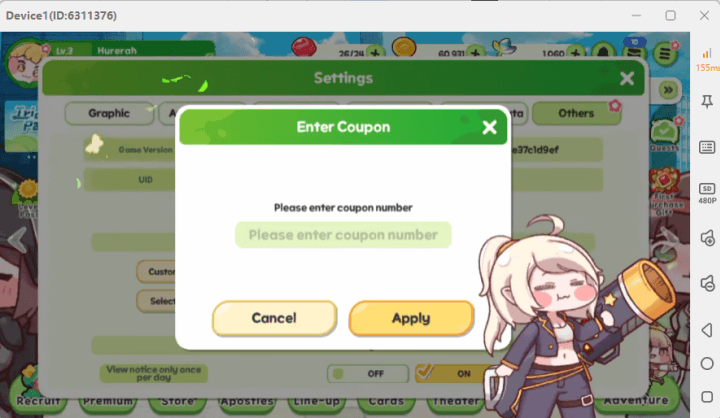 Trickcal: Chibi Go code redeem interface to win rewards- Batch account grinding