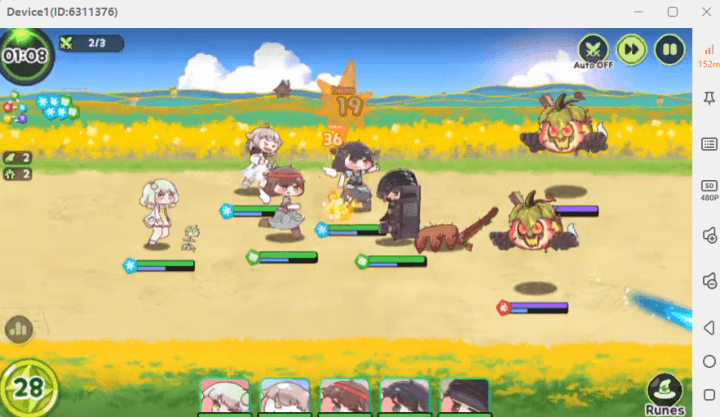 Trickcal: Chibi Go Apostle team fighting in the formation- Cloud phone hands-free