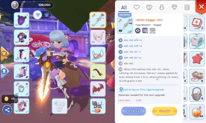 Assassin holding the Dagger weapon with details on the right side - LDCloud Cloud Phone