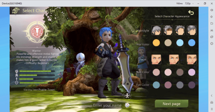 Dragon Nest M: Classic- Image showing Dragon Nest M: Classic Warrior Class basic details- Game Multi-instance Tool