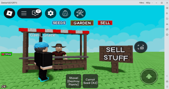 Grow A Garden- A sell shop in Roblox Grow A Garden to trade items- Game Multi-instance Tool