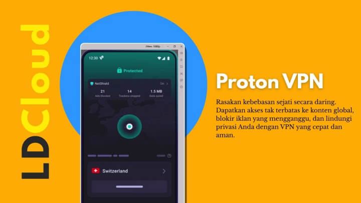 15 VPN Freemium Terbaik untuk Android: ProtonVPN - LDCloud