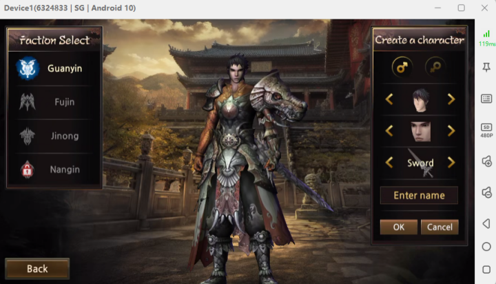 12SKY M Global Guanyin class character with customisation options- LDCloud grinding