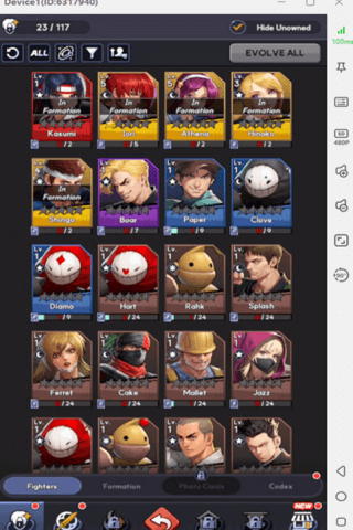 Multiple The King Of Fighters AFK fighters with different attributes- Game Multi-instance Tool