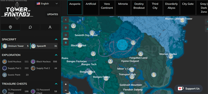 Make Use Of The Interactive Map in Tower of Fantasy - LDCloud Cloud Gaming Emulator
