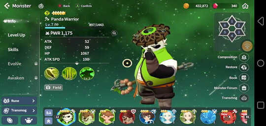 Summoners War: Chronicles S Tier Monster: Panda Warrior - LDCloud Cloud Android Emulator
