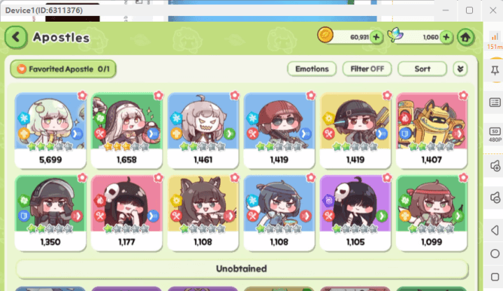 Trickcal: Chibi Go Apostles on a beginner account on LDCloud- 24/7 hosting