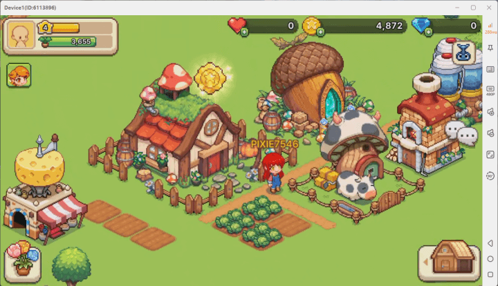 《Viladia:像素療癒農場》- 農場經營主頁面- 雲端虛擬手機