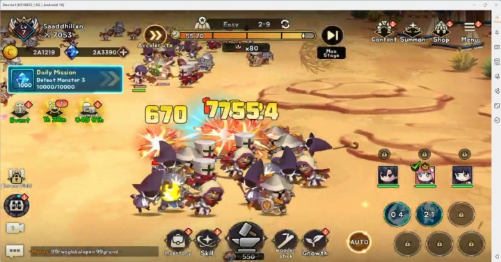 99 Reinforced Wooden Stick- Battling stage 2-9- Cloud phone hands-free