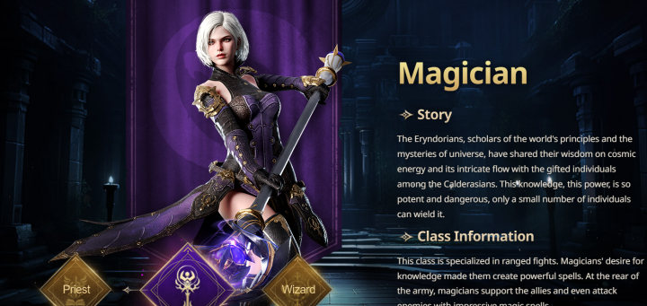 ROM: Golden Age- ROM: Golden Age Magician class character and information- AFK Software