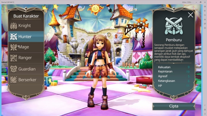 Iris Origin SEA- Tampilan karakter Knight dan penjelasan statusnya- grinding offline