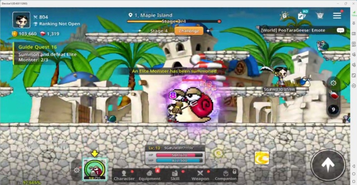 MapleStory: Idle RPG- Character with summon- AFK without draining battery