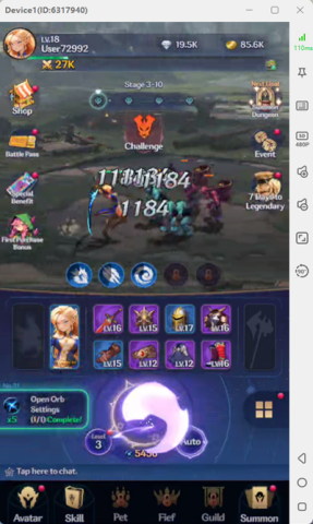 Legend of Avatar- Image showing the Automattic leveling up through the Legend of Avatar idle system  - Game AFK Tool