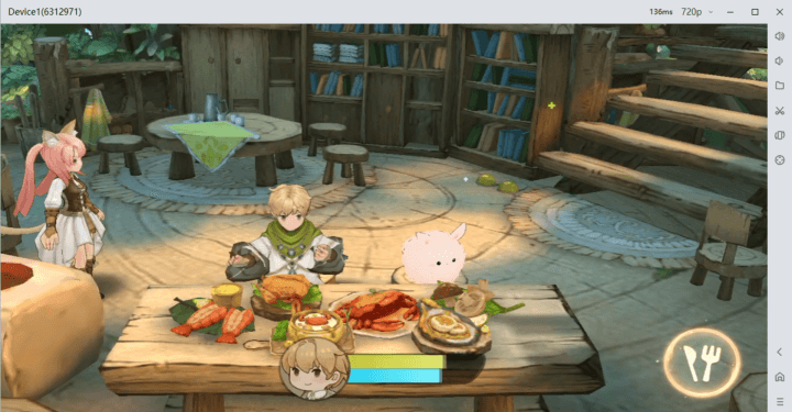 Tree of Savior NEO- A Healer eating in Tree of Savior NEO with his Captal named Fluffy-AFK tool