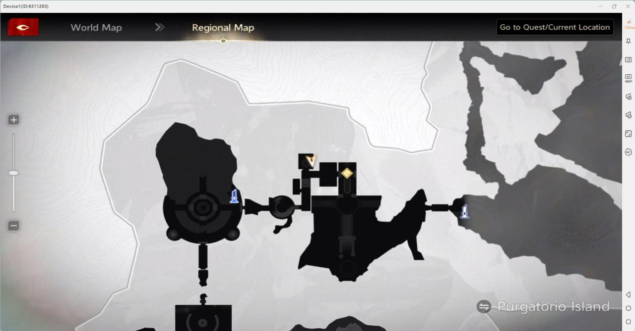 Map in Duet Night Abyss- Cloud phone hands-free