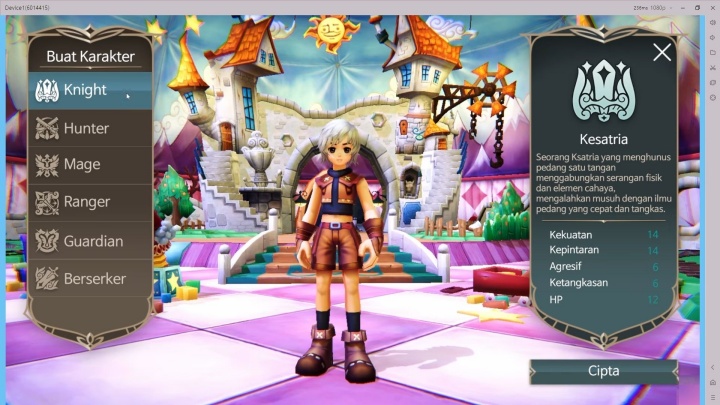 Iris Origin SEA- Tampilan karakter Knight dan penjelasan statusnya- Alat Pembukaan Multi-Game