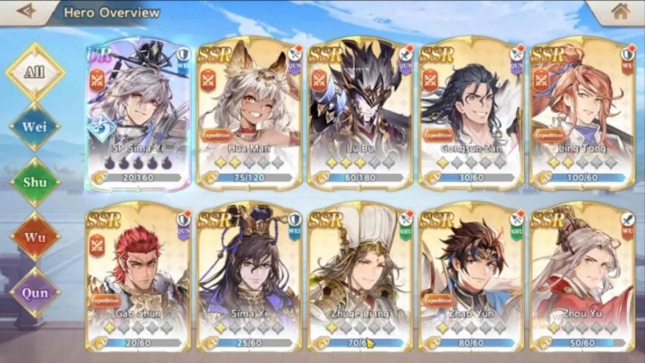 Samkok Fantasy-  Hero overview- LDCloud